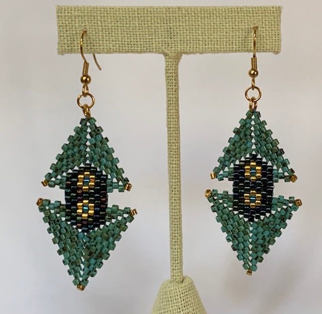 Double Arrow Earrings in Turquoise